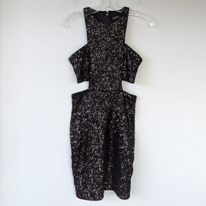 Express Sequined Cutouts Dress